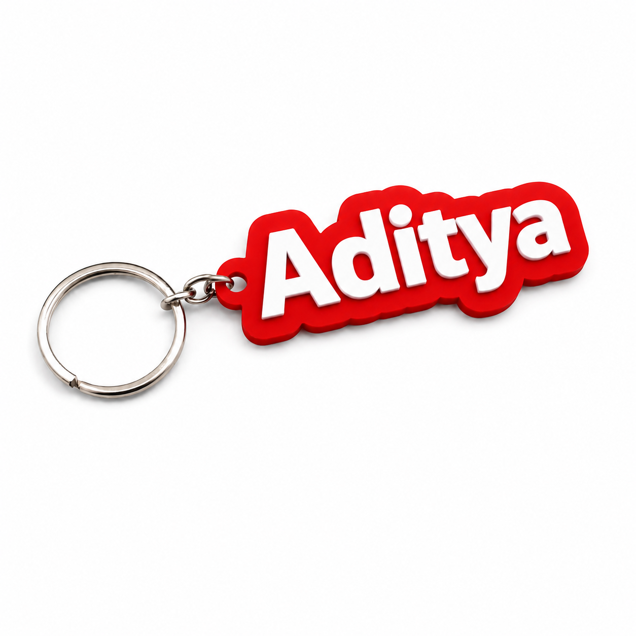 Custom 3D printed name keychain red