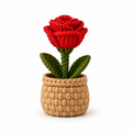 3D Printed Red Rose with pot  