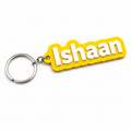 Custom 3D printed name keychain yellow