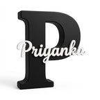 3D printed name letter Black 