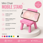 Mini Chair Phone Stand 3D Printed – Studio Product Photo – LAYER 3D creative
