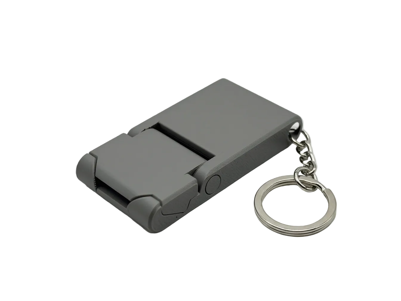 Foldable Pocket Phone Stand Keychain 3D Printed – In-Hand Size Reference – LAYER 3D
