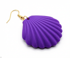 3D Printed Shell Earrings Coastal Fashion – Close-Up Shell Detail – LAYER 3D

