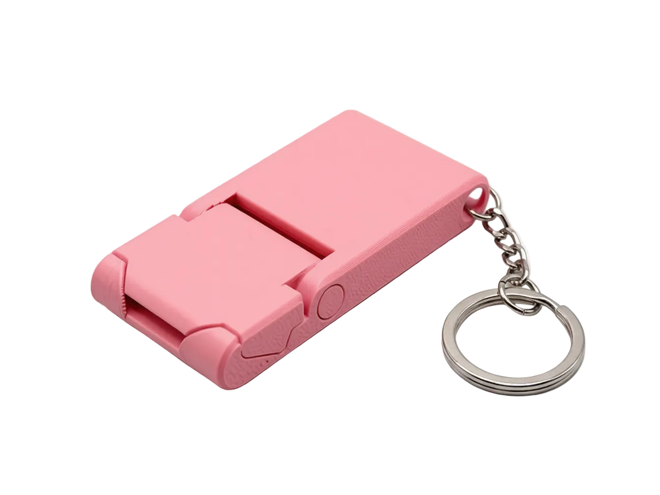 Foldable Pocket Phone Stand Keychain 3D Printed – Studio Product Photo – LAYER 3D
