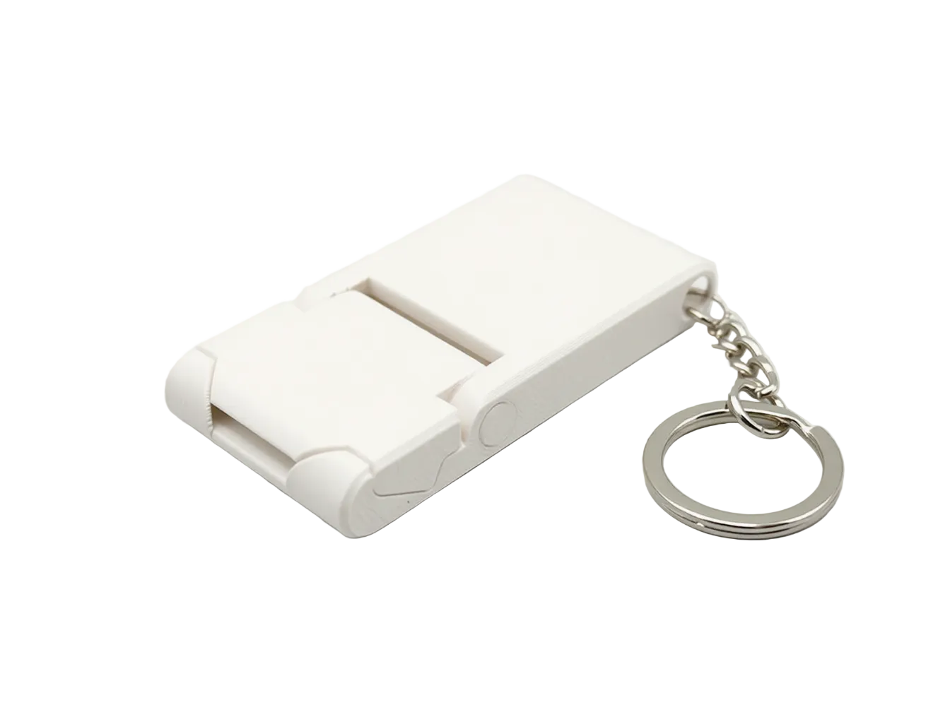 Foldable Pocket Phone Stand Keychain 3D Printed – Front View – LAYER 3D
