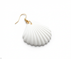 3D Printed Shell Earrings Coastal Fashion – Front View – LAYER 3D

