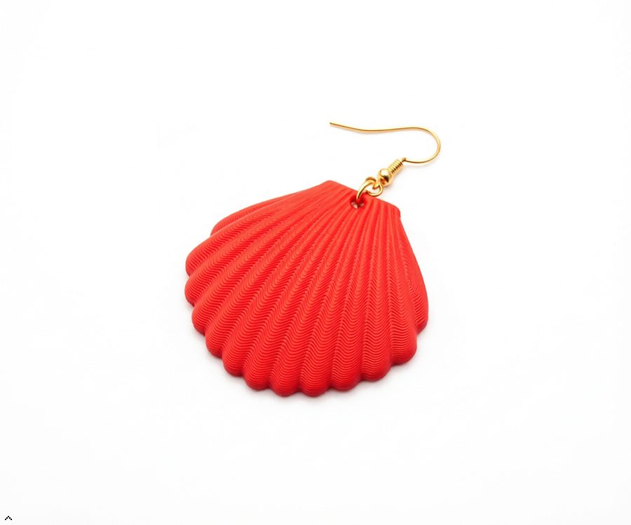 3D Printed Shell Earrings Coastal Fashion – Gift Packaging – LAYER 3D
