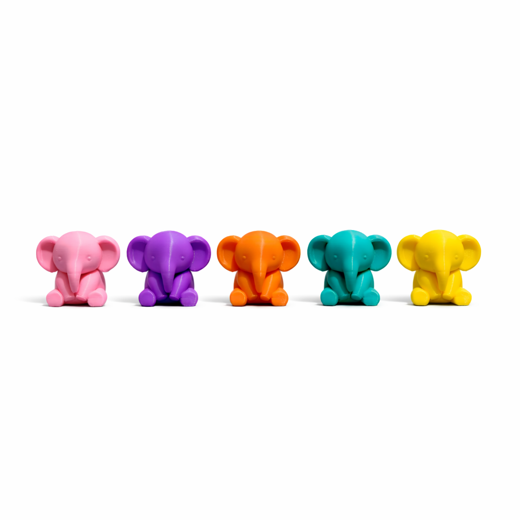 Mini elephant pack of 5 multicolour