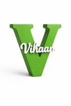3D printed name letter green