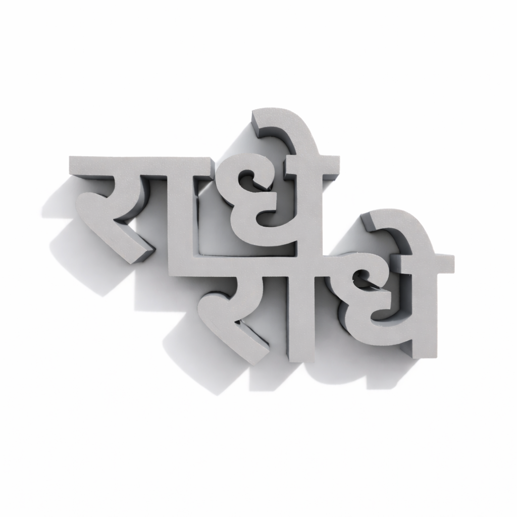 Custom 3D Printed Name Text – Studio Product Shot – LAYER 3D
