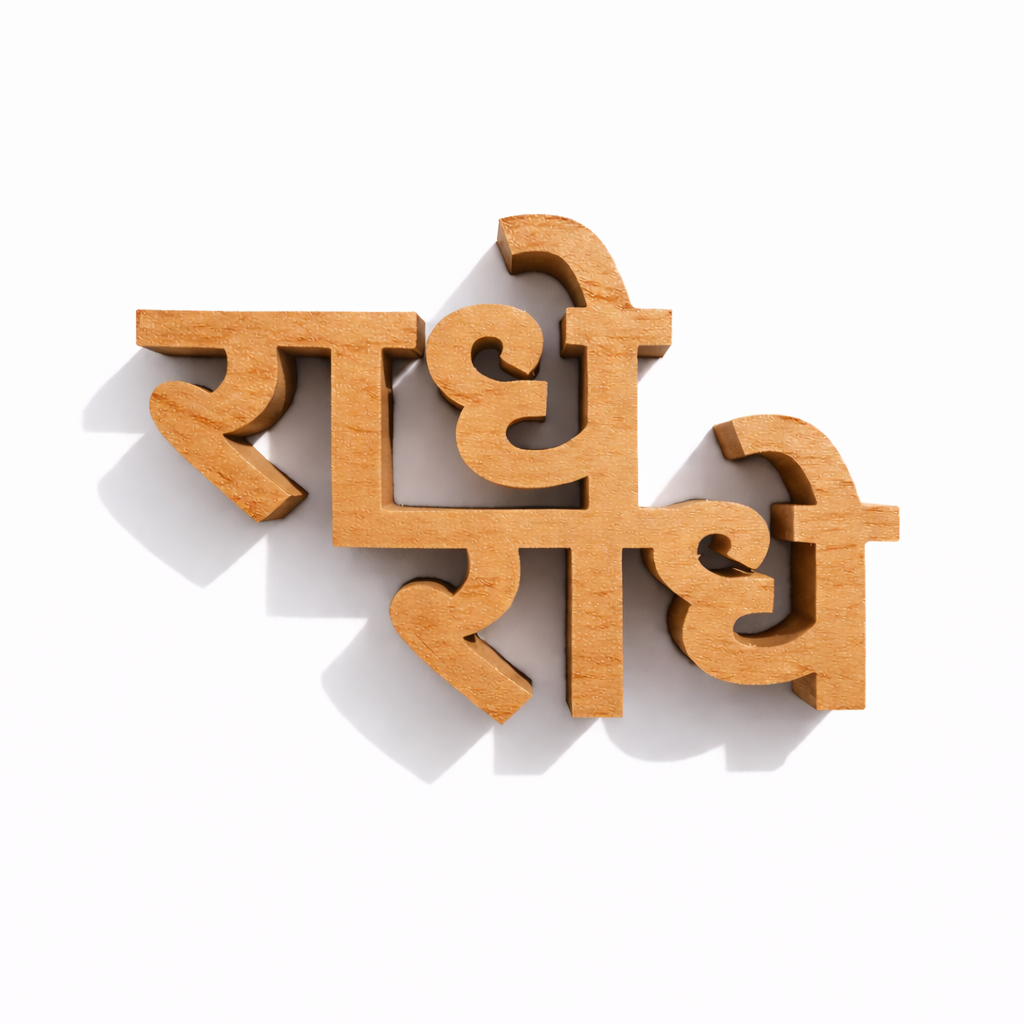 Custom 3D Printed Name Text – Flat Lay Product – LAYER 3D
