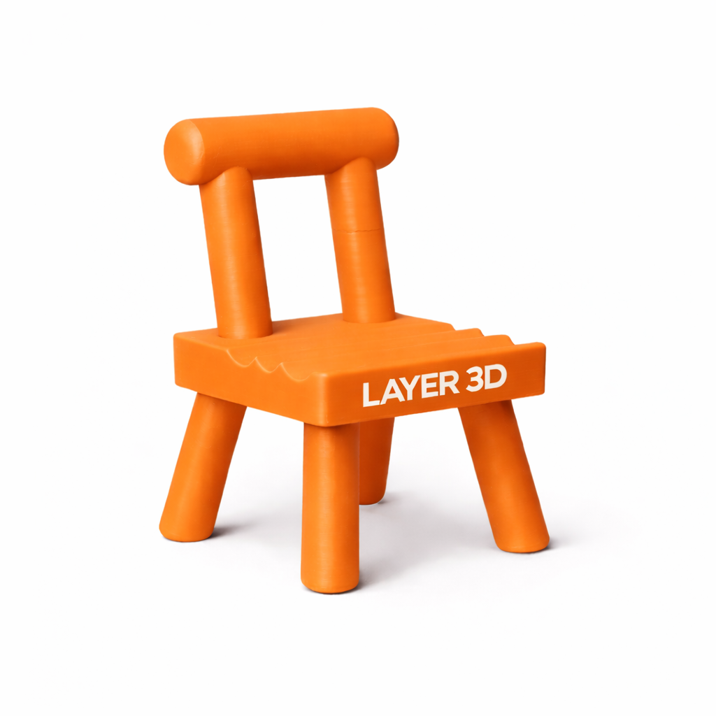 Mini Chair Phone Stand 3D Printed – Front View – LAYER 3D

