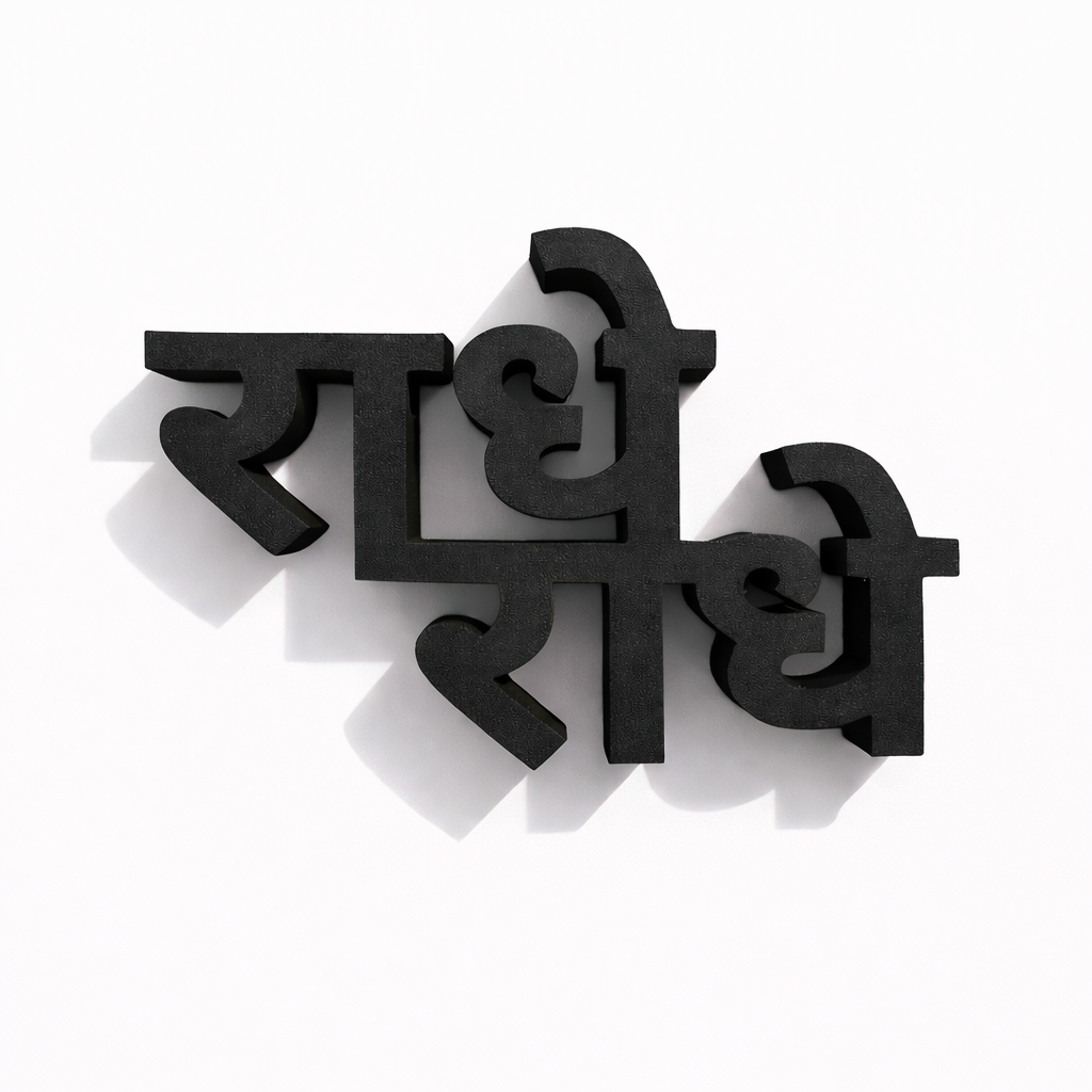 Custom 3D Printed Name Text – Rear View – LAYER 3D
