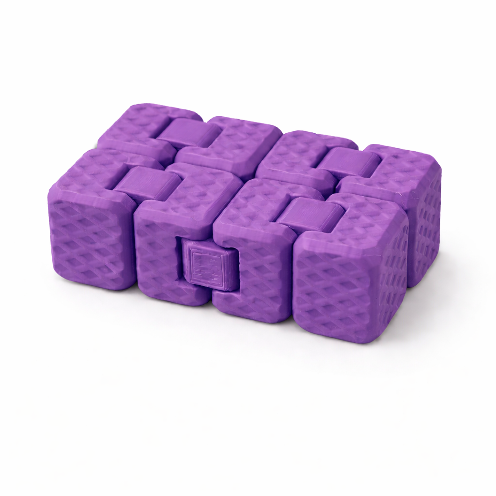 3D Printed Infinity Cube Fidget Toy – Side Angle – LAYER 3D
