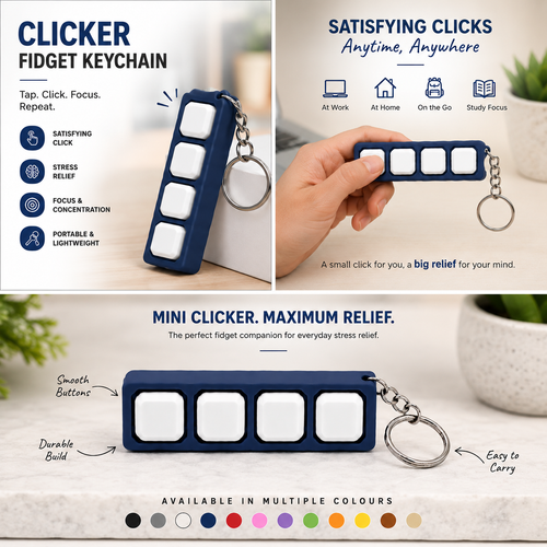 3D printed clicker fidget creative