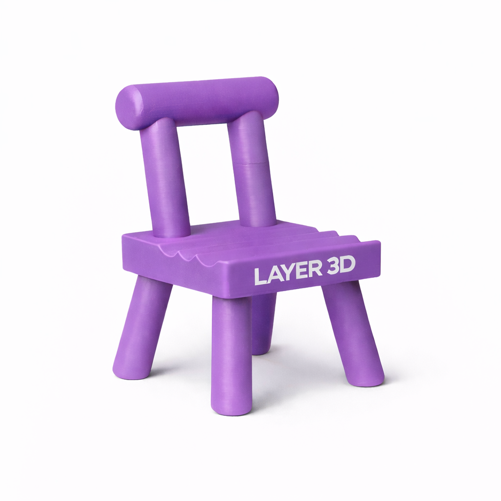 Mini Chair Phone Stand 3D Printed – Landscape Mode – LAYER 3D
