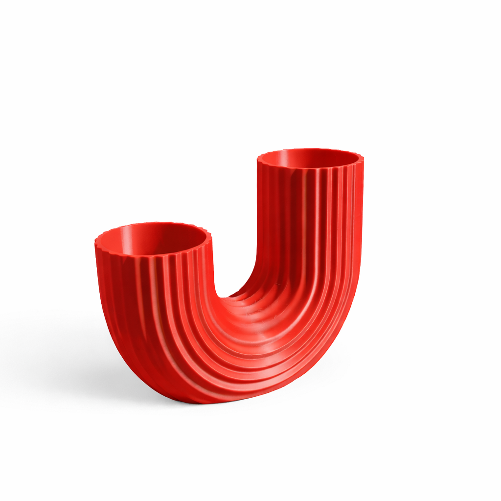 U-Shaped Fluted Pen Stand 3D Printed – Top-Down View – LAYER 3D
