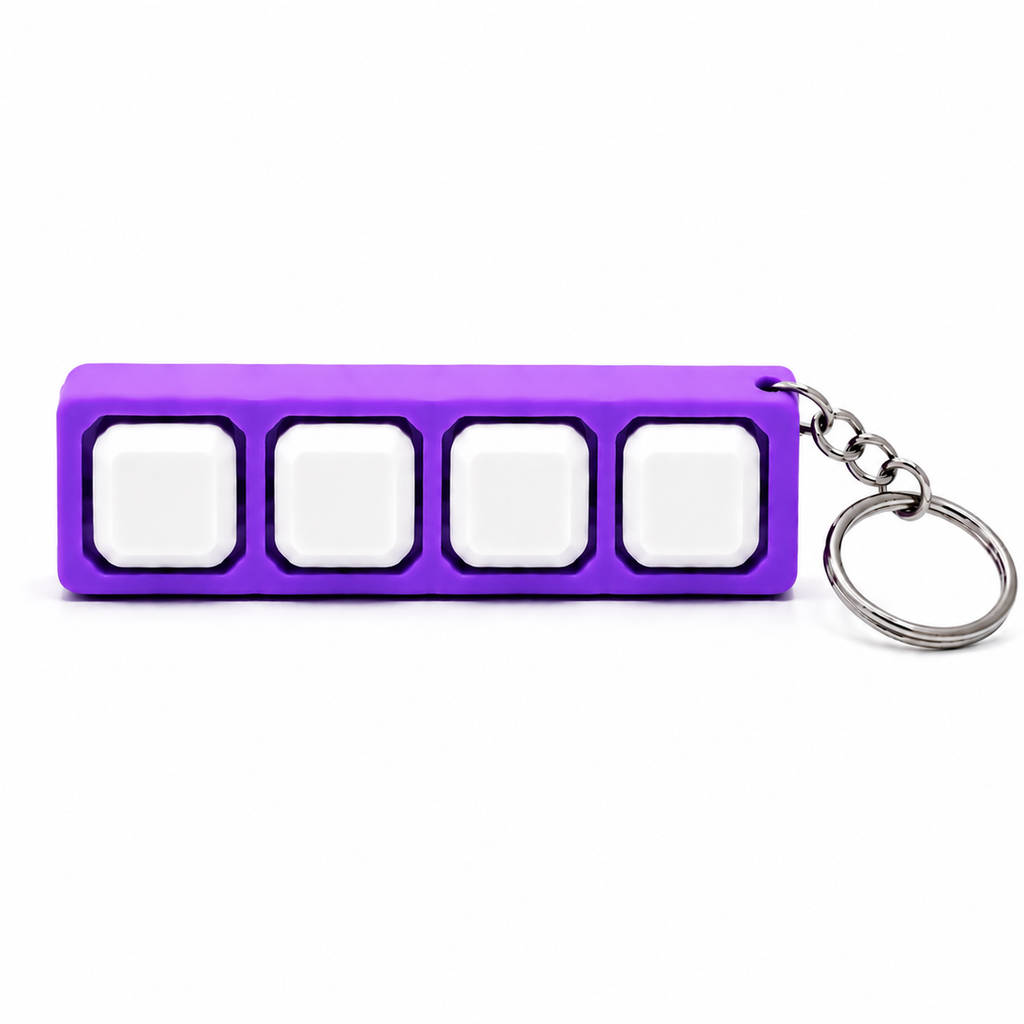 3D printed clicker fidget purple