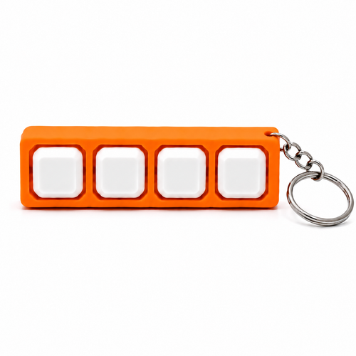 3D printed clicker fidget orange