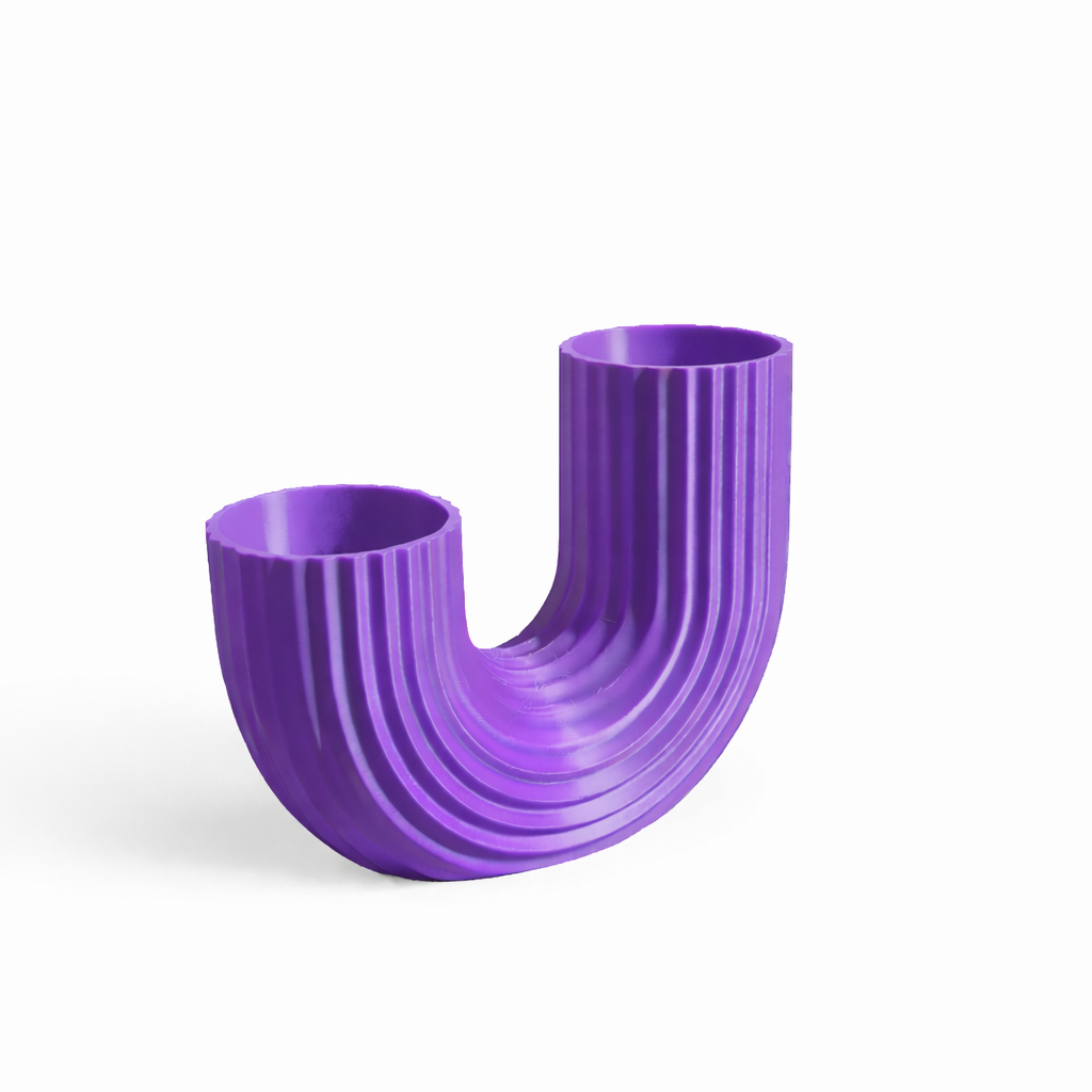 U-Shaped Fluted Pen Stand 3D Printed – Minimalist Desk Accessory – LAYER 3D
