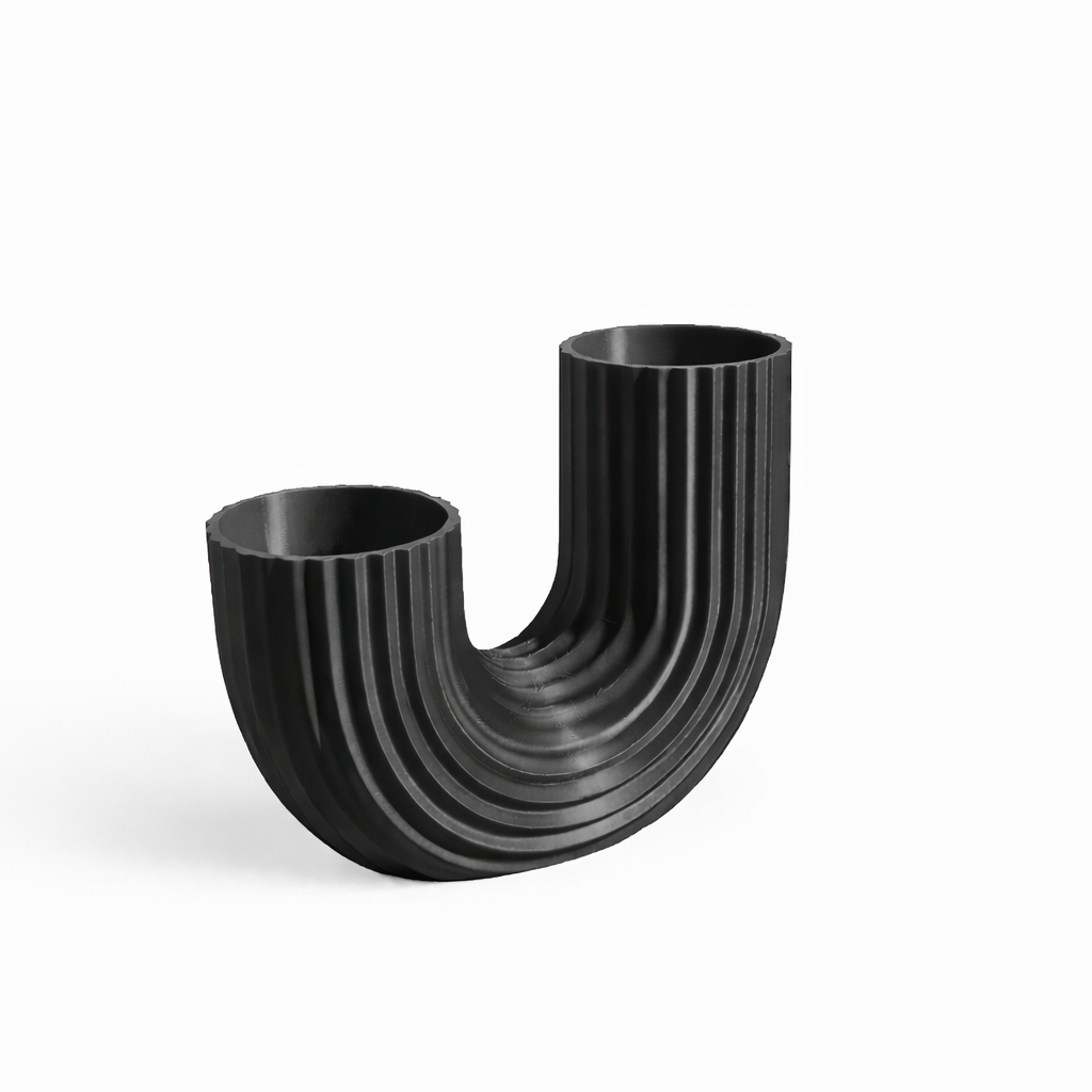 U-Shaped Fluted Pen Stand 3D Printed – Side Profile – LAYER 3D
