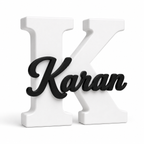 3D printed name letter white