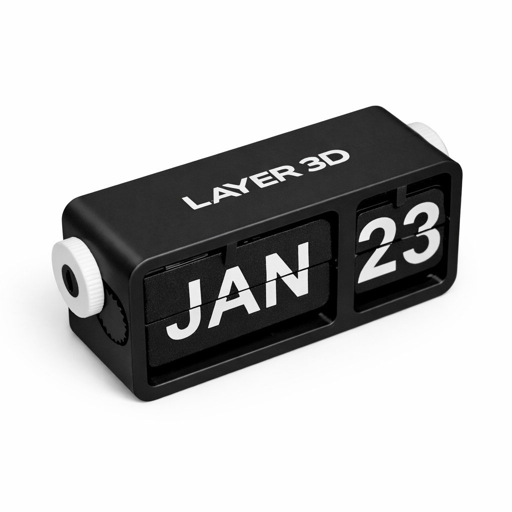 3D Printed Perpetual Flip Calendar – Month Flip Panel – LAYER 3D