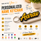Custom 3D printed name keychain creative