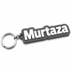 Custom 3D printed name keychain grey