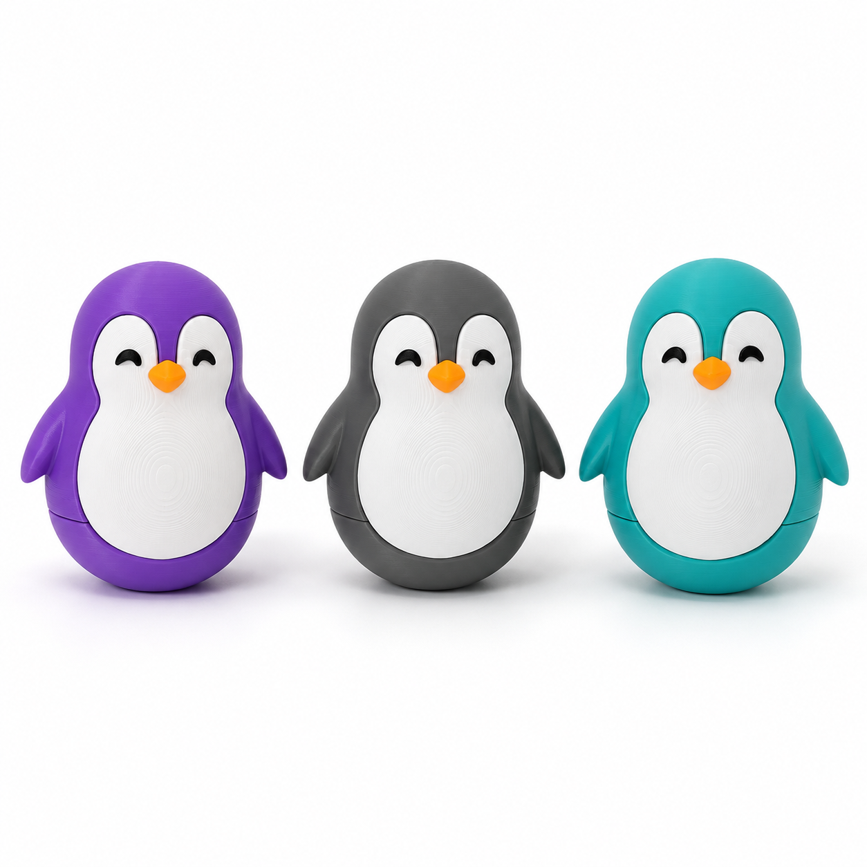 3d printed penguin multicolour