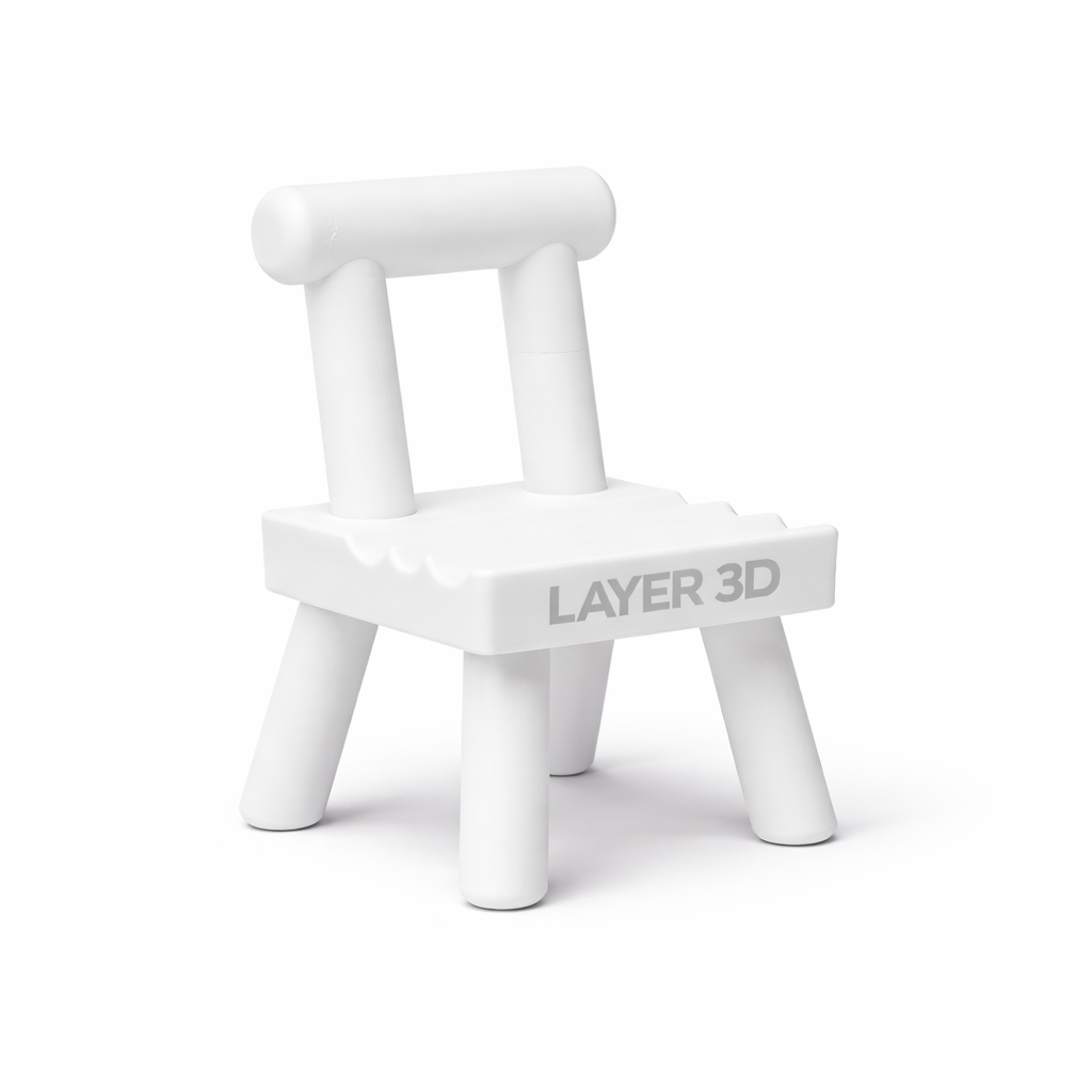Mini Chair Phone Stand 3D Printed – Detail Texture Shot – LAYER 3D
