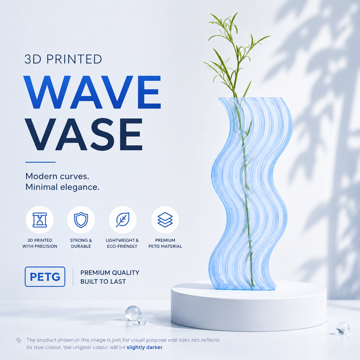 Translucent flower vase creative
